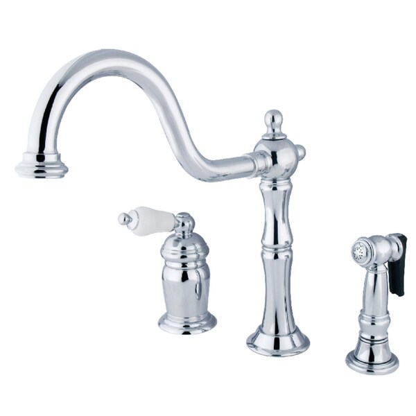 KS1811PLBS Widespread Kitchen Faucet, Polished Chrome